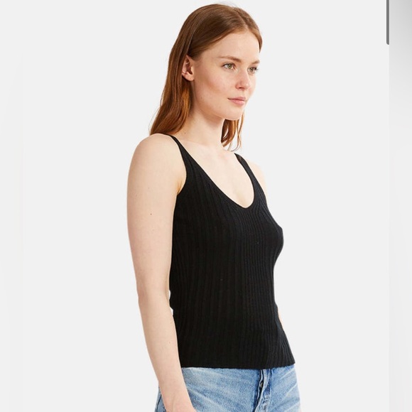 NAADAM Black Ribbed Tank Top - Picture 2 of 4